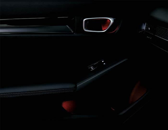 Honda Access Door Inner Handle & Door Pocket illumination (Red) - Honda Civic Type R FL5-08E20-T43-001B - Rzcrewgarage