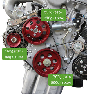 Toda Racing - Lightweight Pulleys Kit - Suzuki - M16A - 13810-M16-HAC - 13810-M16-HAC