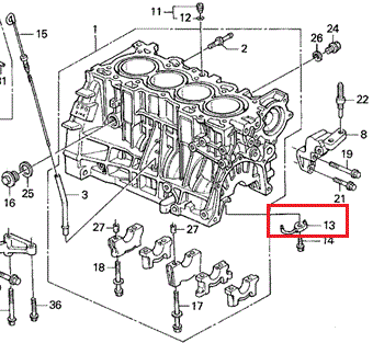 Genuine Honda Parts - Oil Jet (B20 Ls Vtec) - Honda B Series - 15280-P72-000 - 15280-P72-000