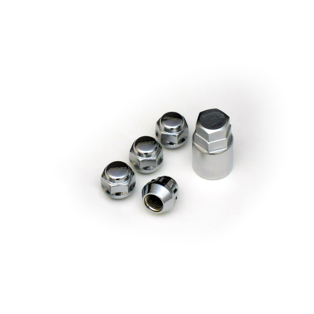 Rays - 19HEX Nut & Lock Set L22 - 4H - Closed - M12x1.5 - (16 Pieces) - RZCrewGarage