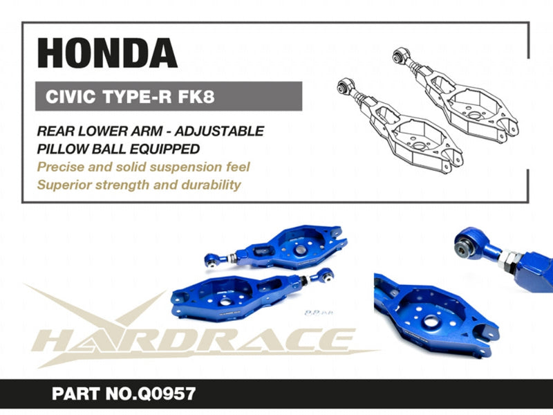 Hardrace - Hardrace - LOWER ARM (Pillow Ball) - Honda - Civic Type R FK8 - Q0957 - Rzcrewgarage