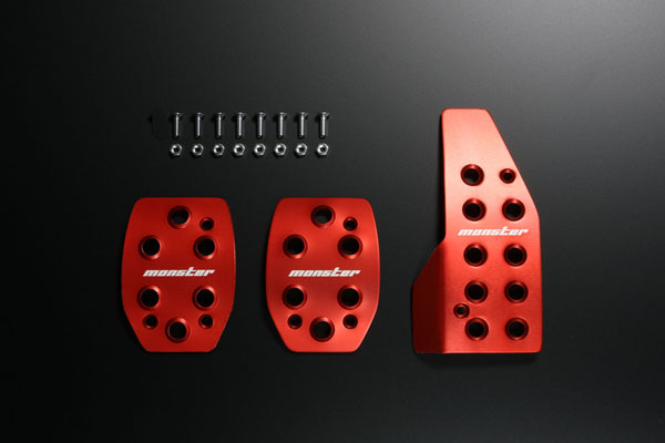 Monster Sport - Sports driving pedal cover MT Red Alumite - Suzuki - Swift Sport ZC33S - 849521-7650M