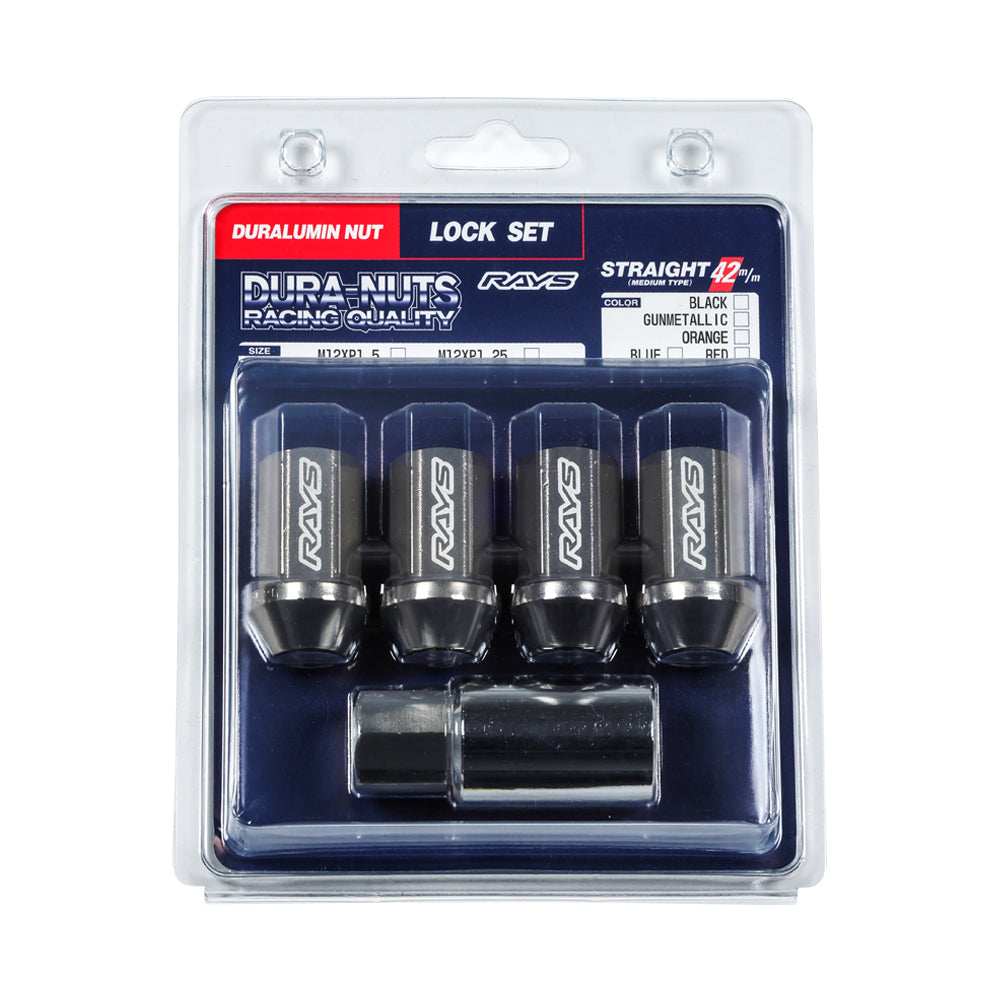 Rays - Duralumin 4 Pieces lock set L42 - Straight - M12x1.5 - RZCrewGarage