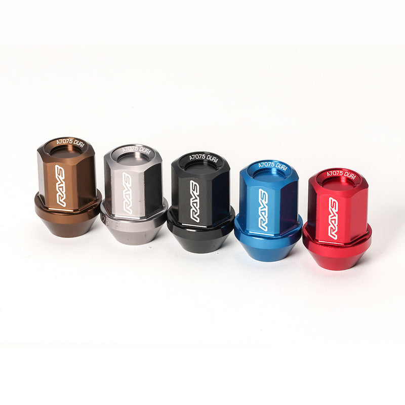 Rays - Duralumin lock and nut set L32 - 5H - Straight - M12x1.5 - (20 Pieces) - RZCrewGarage