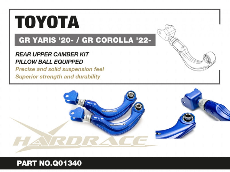 Hardrace - Hardrace - Rear Upper arm Camber Kit (Pillow Ball) - Toyota - Yaris GR GXPA16 - Q1340 - Rzcrewgarage