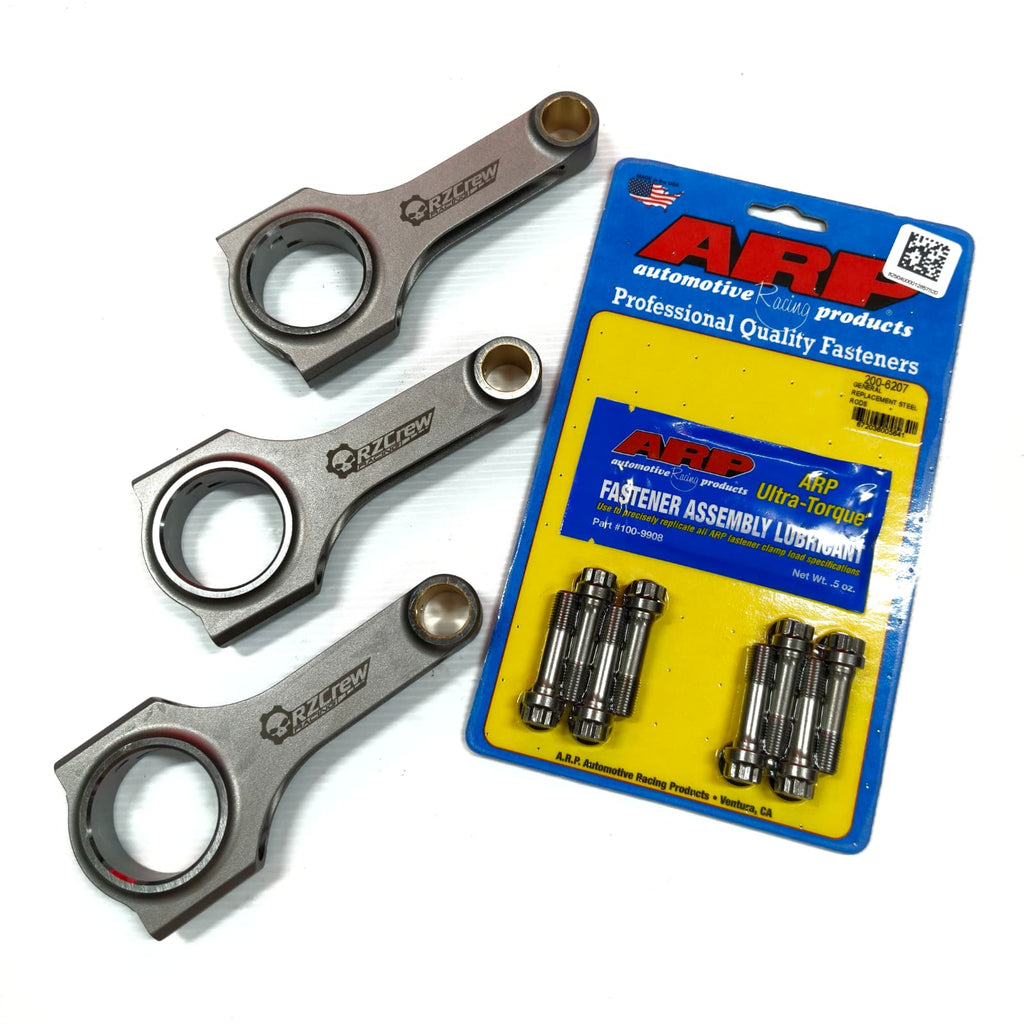 Rzcrew Racing - H Beam Forged Conrod - Set of 4 - Toyota G16E-GTS - RZ-FCR-H-G16E-GTS-ARP 2000