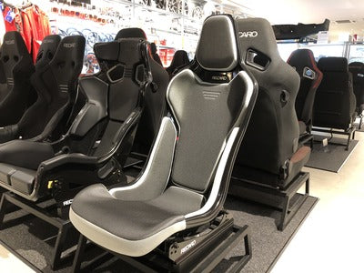 Recaro Japan RCS Fixed Bucket Seat - Black Shell - Silver Fabric