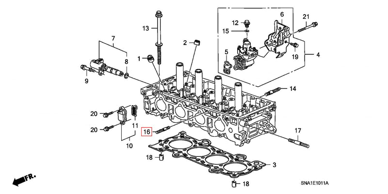 Genuine Honda Parts - Intake Manifold Stud (RRC FD2R) - Honda K20A - 92900080321B