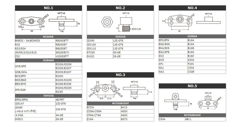 Tomei Fuel Pressure Regulator adapter - 185110