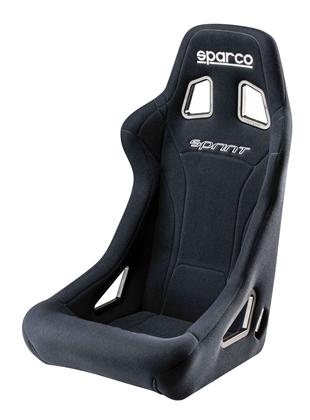 Sparco Sprint Black Fixed Bucket Seat - Tubular - Black-008231NR - Rzcrewgarage