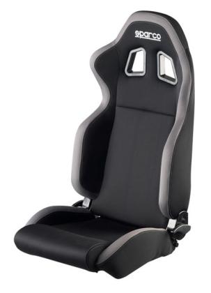 Sparco R100 Reclinable Seat - Tubular - Black,Grey - Fabriq-00961NRGR - Rzcrewgarage