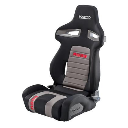 Sparco R333 Reclinable Seat - Tubular - Black,Red - Fabriq-00965NRGRS - Rzcrewgarage