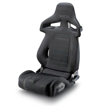 Sparco R333 Reclinable Seat - Tubular - Black - Fabriq-00965NR - Rzcrewgarage