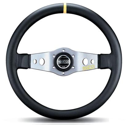 Sparco - L555 Steering Wheels - 2 Spokes Leather - 90mm Deep Dish-015TSFL9 - RZCrewEurope