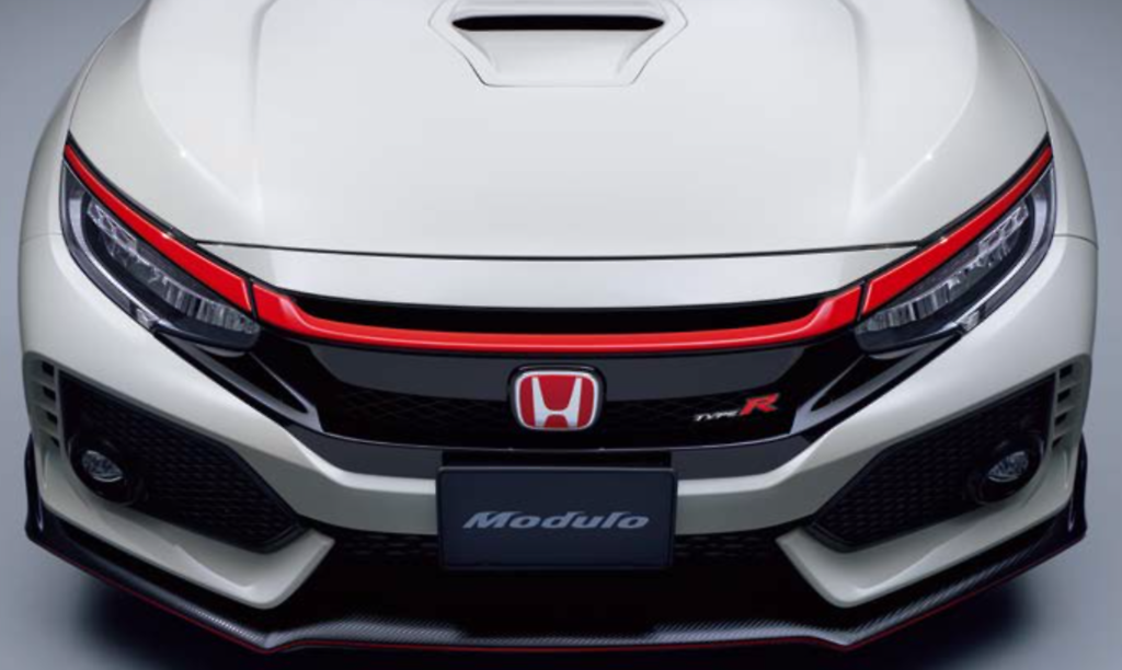 Honda Access - Modulo Red Front Grill Garnish - Honda - Civic Type R FK8 - 08F21-TGH-000 - Rzcrew Garage