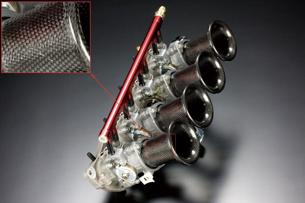 Toda Racing Throttle Body Kit with Dry Carbon Trumpets (50mm inlet - 88mm trumpets) - AP1 - 17100-F20-208-C
