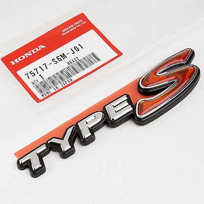 Genuine Honda Parts - DC5 Type S Rear Emblem - Honda - Integra DC5 - 75717-S6M-J01 - Rzcrew Garage