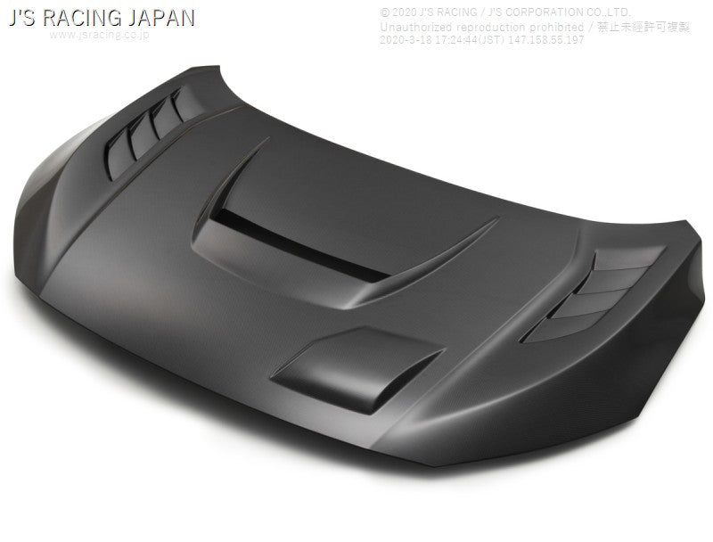 Js Racing - Type V Aero Half Carbon Bonnet - Honda - Civic Type R FK8 - ABV-K8-C - Rzcrew Garage