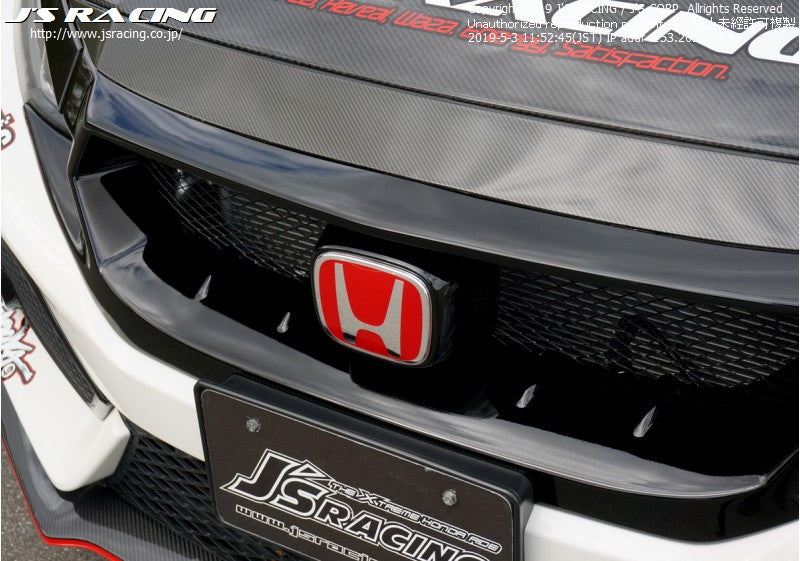 Js Racing - Emblem Pedestal for JS Racing Front Grille - Honda - Civic Type R FK8 - AG-K8-EM - Rzcrew Garage