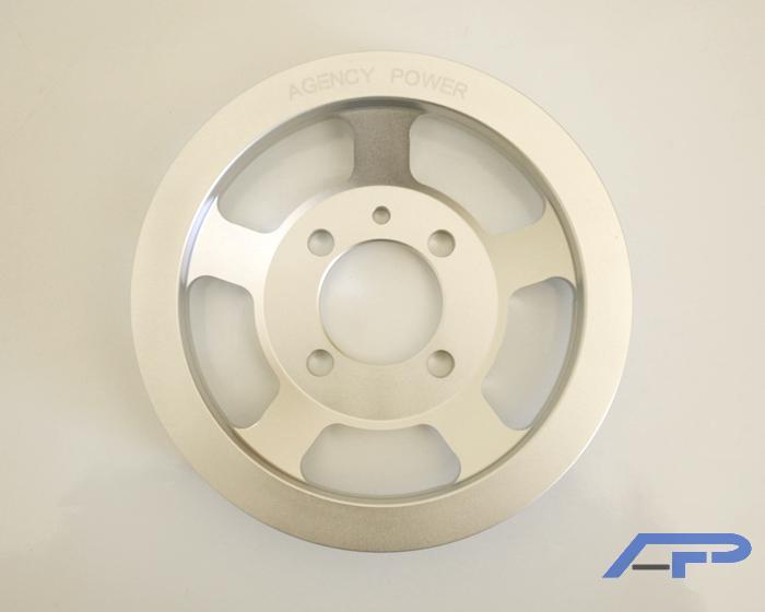 Agency Power - Crank Pulley (Silver) - Mitsubishi - 4G63T (3rd Gen/Mivec) - AP-CT9A-130S - AP-CT9A-130S