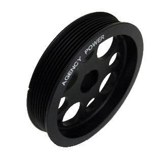 Agency Power -  Crank Pulley (Black) - Subaru - EJ20/22/25 - AP-GDA-130BLK - AP-GDA-130BLK