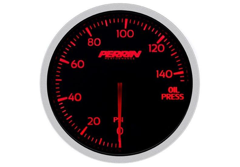 Perrin White,Red Oil Pressure Gauge - 60mm - 140psi - RZCrewEurope