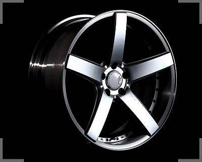 Rays Blackfleet V205C - 19x9.5J - 5x114.3 - ET: 32/38/42 (Matte Diamond Cut Variable Silver Side)