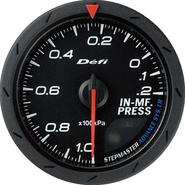 Defi White,Amber Advance CR Vacuum Gauge - 60mm - 20kPa-DF08802 - RZCrewGarage