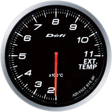 Defi White Advance BF Exhaust Gas Temperature Gauge - 60mm - 200-1100C-DF10601 - RZCrewGarage