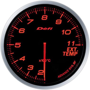 Defi Amber Advance BF Exhaust Gas Temperature Gauge - 60mm - 200-1100C-DF10602 - RZCrewGarage
