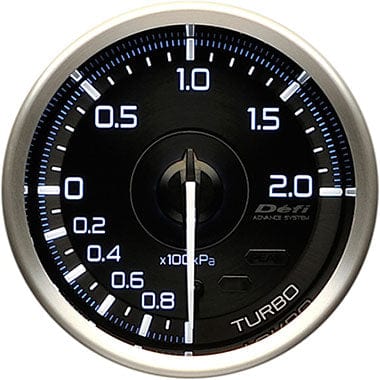 Defi White,Blue Advance A1 Boost Gauge - 60mm - 2 Bar-DF14801 - RZCrewGarage
