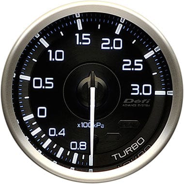 Defi White,Blue Advance A1 Boost Gauge - 60mm - 3 Bar-DF14901 - RZCrewGarage