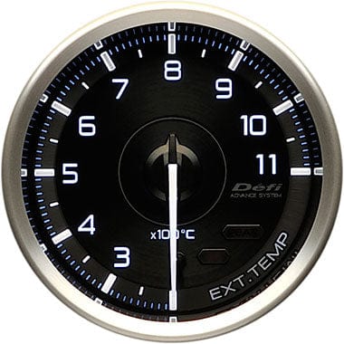 Defi White,Blue Advance A1 Exhaust Gas Temperature Gauge - 60mm - 200-1100C-DF15401 - RZCrewGarage