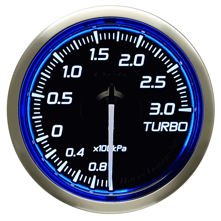 Defi Blue Racer N2 Boost Gauge - 52mm - 3 Bar - RZCrewEurope