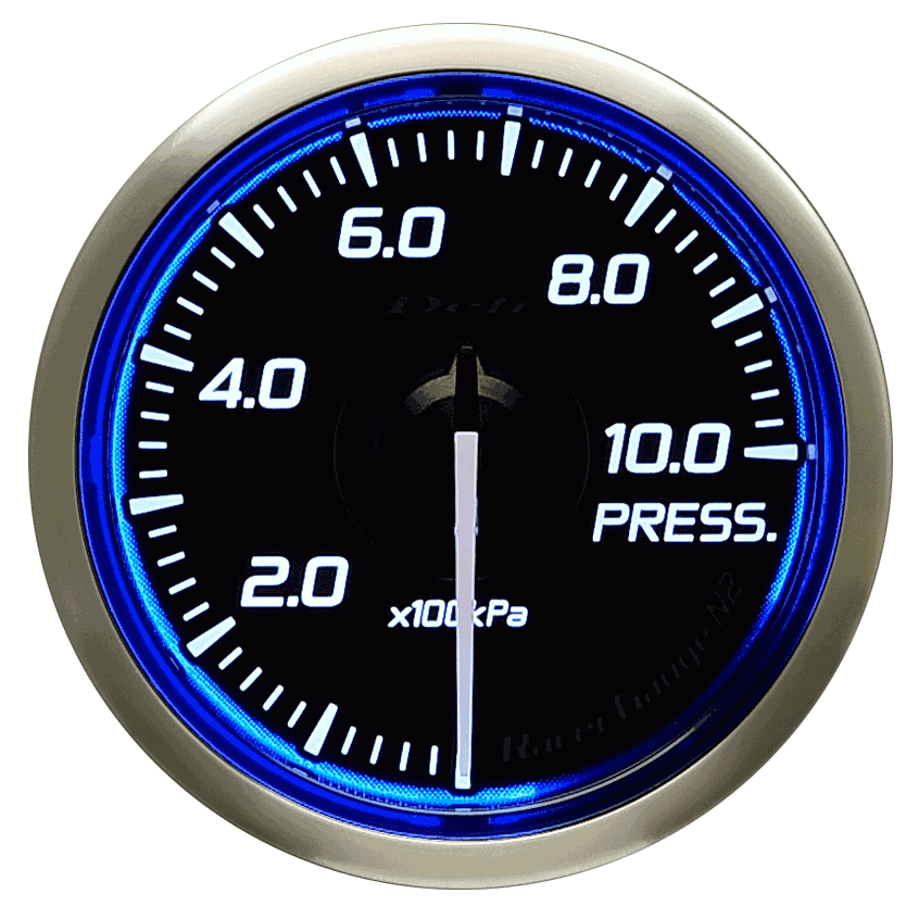 Defi Blue Racer N2 Oil Pressure Gauge - 52mm - 10 Bar - RZCrewEurope