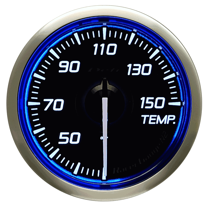 Defi Blue Racer N2 Oil Temperature,Water Temperature Gauge - 52mm - 30-150C - RZCrewEurope