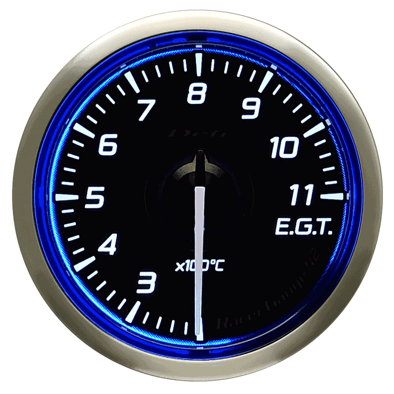 Defi Blue Racer N2 Exhaust Gas Temperature Gauge - 52mm - 200-1,100C - RZCrewEurope
