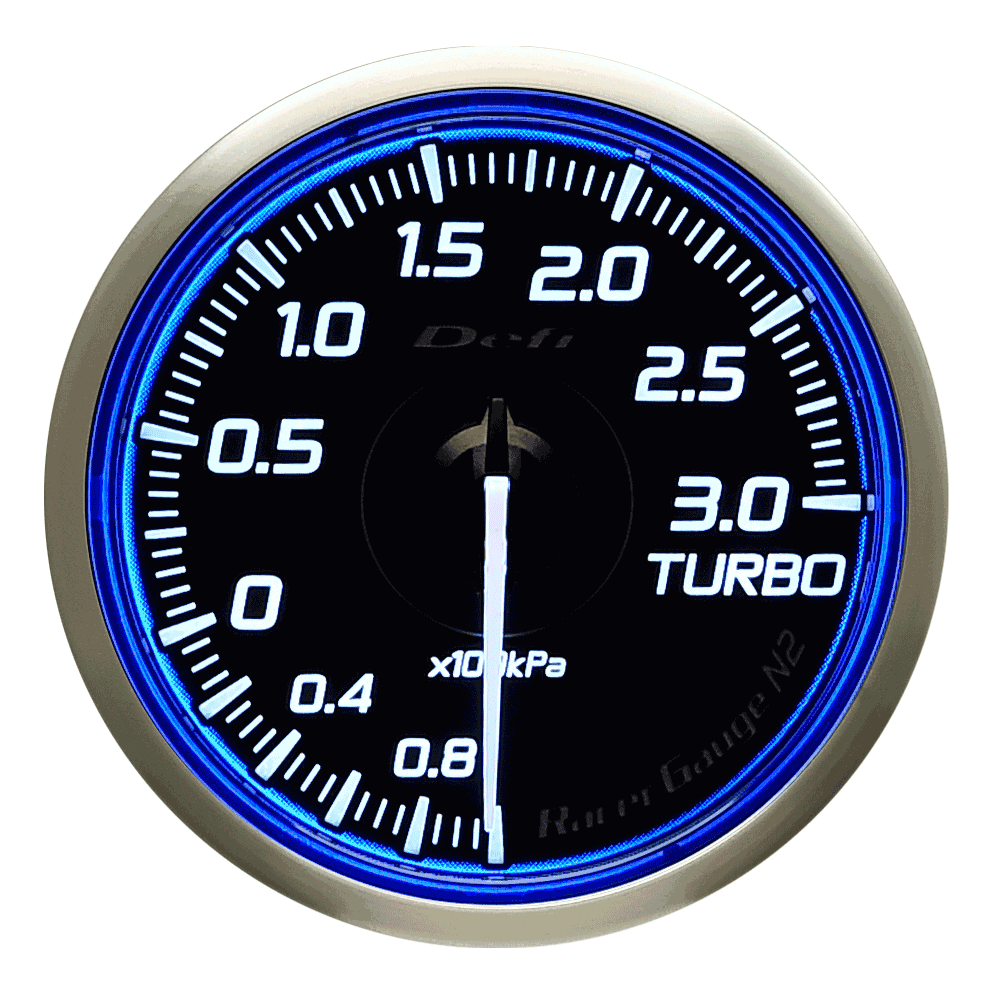 Defi Blue Racer N2 Boost Gauge - 60mm - 3 Bar - RZCrewEurope