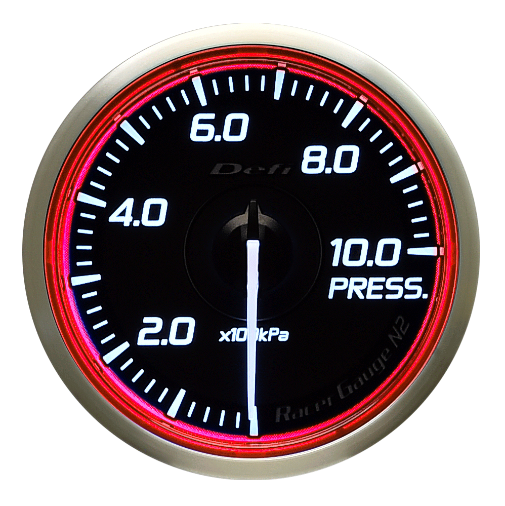 Defi Red Racer N2 Oil Pressure Gauge - 60mm - 10 Bar - RZCrewEurope