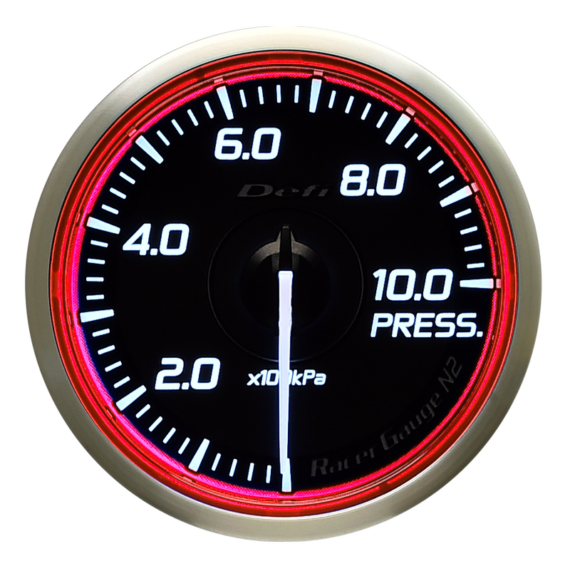 Defi Red Racer N2 Oil Pressure Gauge - 60mm - 10 Bar - RZCrewEurope