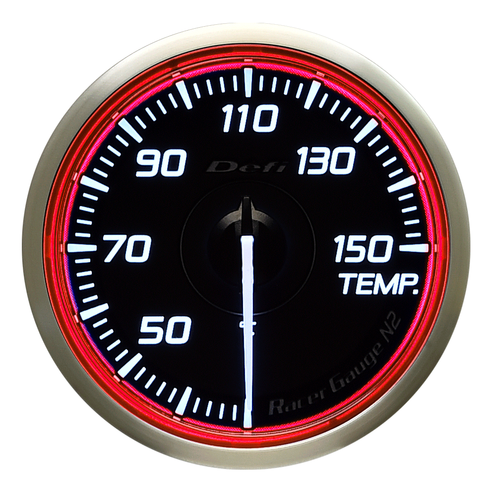 Defi Red Racer N2 Oil Temperature,Water Temperature Gauge - 60mm - 30-150C - RZCrewEurope