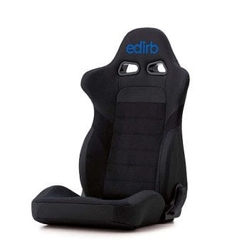 Edirb 032 Ultra Suede Blue Stitching (Seat Heater) Reclinable Seat - Frp - Black-E35PCA - Rzcrewgarage
