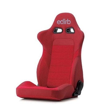 Edirb 032 Ultra Suede (Seat Heater) Reclinable Seat - Frp - Red-E35RNB - Rzcrewgarage
