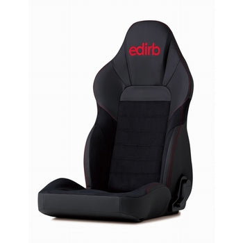 Edirb 110 Red Stitching (Seat Heater) Reclinable Seat - Frp - Black-I13PBA - Rzcrewgarage