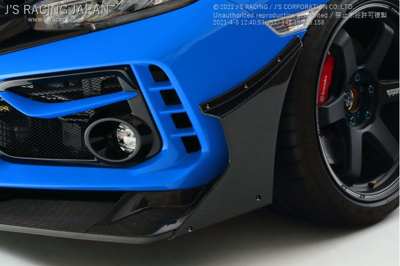 Js Racing - TYPE-S Spoiler exclusive carbon side wing set - Honda - Civic Type R FK8 - JSW-K8-SW - Rzcrew Garage