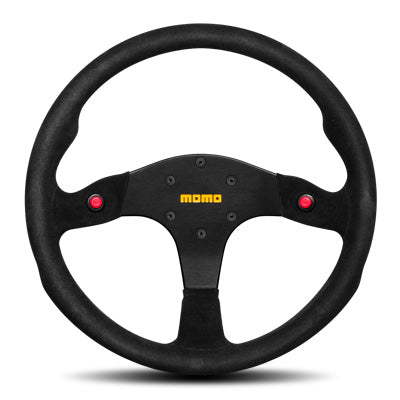 Momo - Mod-80 Steering Wheels - 3 Spokes Suede - Flat Dish-M-47 - RZCrewEurope