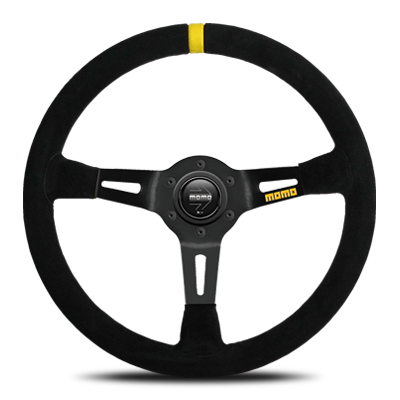 Momo - Mod-08 Steering Wheels - 3 Spokes Suede - 90mm Dish-M-60 - RZCrewEurope