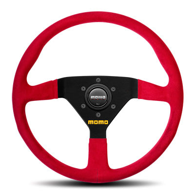 Momo - Mod-78 Red Steering Wheels - 3 Spokes Suede - 37mm Dish-M-64 - RZCrewEurope