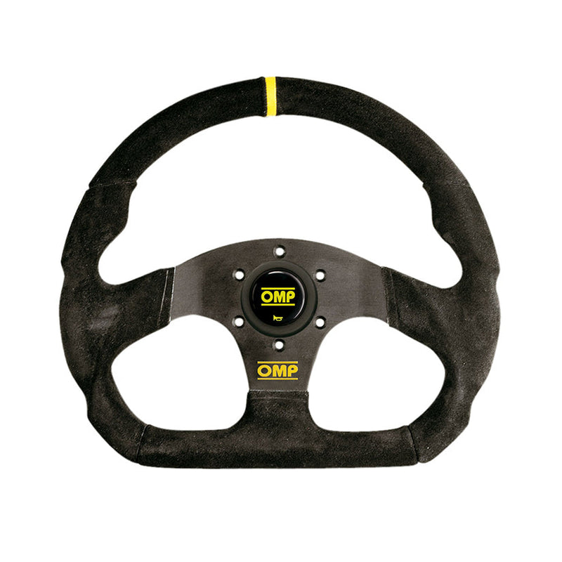OMP - SUPER QUADRO Steering Wheels - 330mm Flat Bottom - 3 Spokes Suede - OD/1990/NN - RZCrewEurope