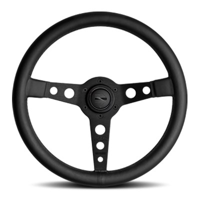 Momo - PROTOTIPO BLACK Edition Steering Wheels - 3 Spokes Leather - 40mm Dish-P-5 - RZCrewEurope